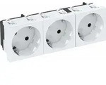 OBO STD-D3S RW3 Steckdose 33&deg; 3-fach Schutzkontakt 6120123 - Wei&szlig;