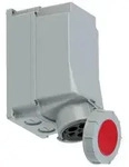PC ELECTRIC CEE Wandsteckdose, 125A, 5p, 6h, IP67, 1 Stk. - Rot