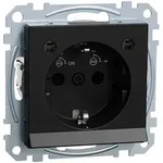 Merten SCHUKO-Steckdose MEG2304-0403 m.Lichtauslass LED-Beleuchtungs-Modul, - Schwarz