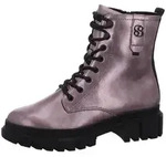 s.Oliver Damen Schn&uuml;rstiefeletten Combat Boots Silber Synthetik vegan Gr&ouml;&szlig;e:...