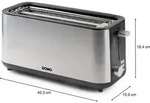 2-scheiben-toaster, 1350 w, edelstahl Domo DO967T - Silber