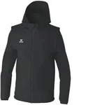 Erima Teamjacke mit abnehmbaren &Auml;rmeln, Schwarz - Schwarz - S