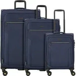 Reisekoffer d&n Travel Line 9704 Trolley Set 3-teilig 4 Rollen - Blau - Blau