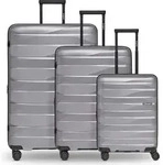 Bergpfeil Travel Trolley Set 3-teilig Arctic Silver Metallic grau 55cm - Grau