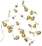 Star Trading 728-06, Leichte Dekorationskette, Gold, Silber, Transparent,