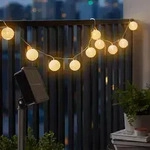 Solar Beleuchtung 10 Lampions - Farbe: WEI&szlig; - Solar lighting