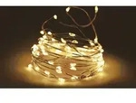 Draht Lichterkette 5 m mit 100 Micro LED - warm wei&szlig; - Leuchtdraht f&uuml;r Au&szlig;en