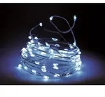 1.10 Lichterkette Draht 40 LED - kalt wei&szlig; - Innen + Au&szlig;en - Silber