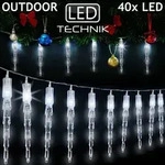 MONZANA&reg; Lichterkette Eiszapfen LED Au&szlig;en Innen 10 Zapfen Weihnachten Deko