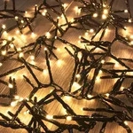 400er Cluster-Lichterkette LEDs Innen und Au&szlig;en warmwei&szlig;