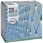 Deko Lichternetz mit 320 LED - kalt wei&szlig; - Garten Lichtervorhang 300 x 150 cm...