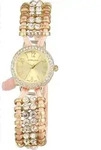Excellanc Damenuhr mit Textilarmband - Rosa