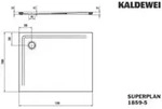 Kaldewei 385947983676 DW SUPERPLAN Mod.1859-5, 1000 x 1200, - Schwarz