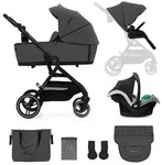 Kinderkraft Yoxi 3in1 Kinderwagen mit Babywanne & i-Size Autositz, drehbar, kompakt