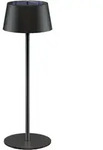 Kabellose LED-Tischleuchte Solar, schwarz - Schwarz