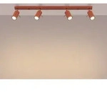 Plafond RING 4L roter Ocker 4xGU10 10W Stahl 17x6x81cm Sollux Lighting