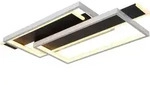 Globo Lighting Deckenleuchte Metall schwarz matt, Aluminium geb&uuml;rstet, Acryl opal,