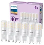 Philips Brenner 40 W G9 G9 x6, 3,7 W, 40 W, G9, 470 lm, 15000 h, Warmwei&szlig;