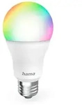 Hama 00176640, Intelligentes Leuchtmittel, WLAN, Wei&szlig;, E27, Globus, Multi