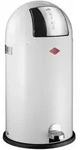 Wesco M&uuml;lleimer Kickboy, Abfallsammler, Tretabfallsammler, Stahlblech, Wei&szlig;, 40 L,