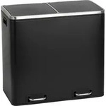 SVITA TM2X24 Treteimer 48 Liter Schwarz Abfalleimer M&uuml;lleimer Design...