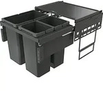 NABER COX&reg; BASE 460 S/600-3 Abfallsorter in ANTHRAZIT mit 53 (1 x 28/2 x 12,5)...