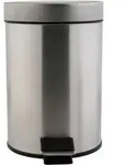 Kosmetikeimer, Edelstahl, 3 l, geb&uuml;rstet - Silber/Schwarz