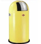 WESCO Abfallsammler 175831-19 PUSHBOY in LEMONYELLOW mit 50 Liter Volumen und