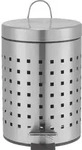 MSV Kosmetikeimer Silber M&uuml;lleimer Treteimer Abfalleimer - 3 Liter - Silber