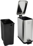 SVITA STM10 M&uuml;lleimer Treteimer 10l inkl. Inneneimer Softclose-Deckel Silber -
