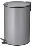 12-liter-m&uuml;lleimer aus mattem metall, 38 cm, hellgrau Kela line 10640 - Hellgrau