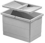 Hailo Inneneimer 1073979 mit Deckel 350 x 226 x 220 mm 2 Henkel - Grau