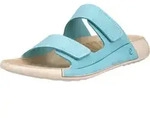 Ecco COZMO Damenschuhe - sportliche Pantoletten blau Freizeit NEU - Beige/Hellblau -