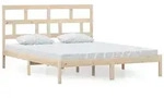 vidaXL Massivholzbett Kiefer 160x200 cm - Braun