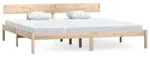 vidaXL Massivholzbett Kiefer 180x200 cm - Braun