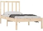 vidaXL Massivholzbett ohne Matratze 75x190 cm Kiefernholz - Braun