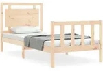 vidaXL Massivholzbett ohne Matratze 100x200 cm Kiefernholz - Braun