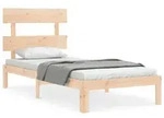 vidaXL Massivholzbett ohne Matratze 90x200 Kiefernholz - Braun