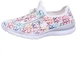 Rieker Damen Slip-On-Sneaker Wei&szlig; Bunt Textil Gr&ouml;&szlig;e: 36 - Wei&szlig; - 36