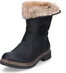 Rieker Damen Halbschaft Stiefel schwarz - Schwarz - 36