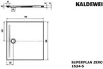 Kaldewei 352447982668 DW SUPERPLAN ZERO Mod.1524-5, 900 x