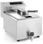 HENDI Friteuse Mastercook digital mit Ablasshahn - 8 L - Silber