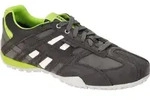 Geox UOMO SNAKE A - Herren Leder Sneaker U4507 A 022EK grau, Schuhgr&ouml;&szlig;e:42 EU -