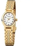 Regent 12210805 Damen-Armbanduhr, Edelstahl-Geh&auml;use, Metall-Armband - Gold