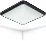Oktaplex LED Deckenleuchte quadratisch flach Deckenlampe anthrazit - Grau