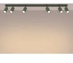 Plafond RING 6L olivgr&uuml;n 6xGU10 10W Stahl 17x6x117cm Sollux Lighting
