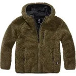 Brandit Kinder Teddyfleece Outdoorjacke Kapuzen Gr&ouml;&szlig;e 122/128 Farbe Oliv - Gr&uuml;n -