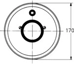 Grohe Eurodisc / Europlus / Eurowing Rosette 170 mm f&uuml;r Einhand-Brausebatterie chrom