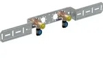 Geberit GE FlowFit Anschlusswinkel, vormontiert, Rotguss 2-fach, abgesetzt, d20mm x
