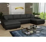 Wohnlandschaft mit Schlaffunktion Faris U-Form - Couch, Schlafsofa mit...